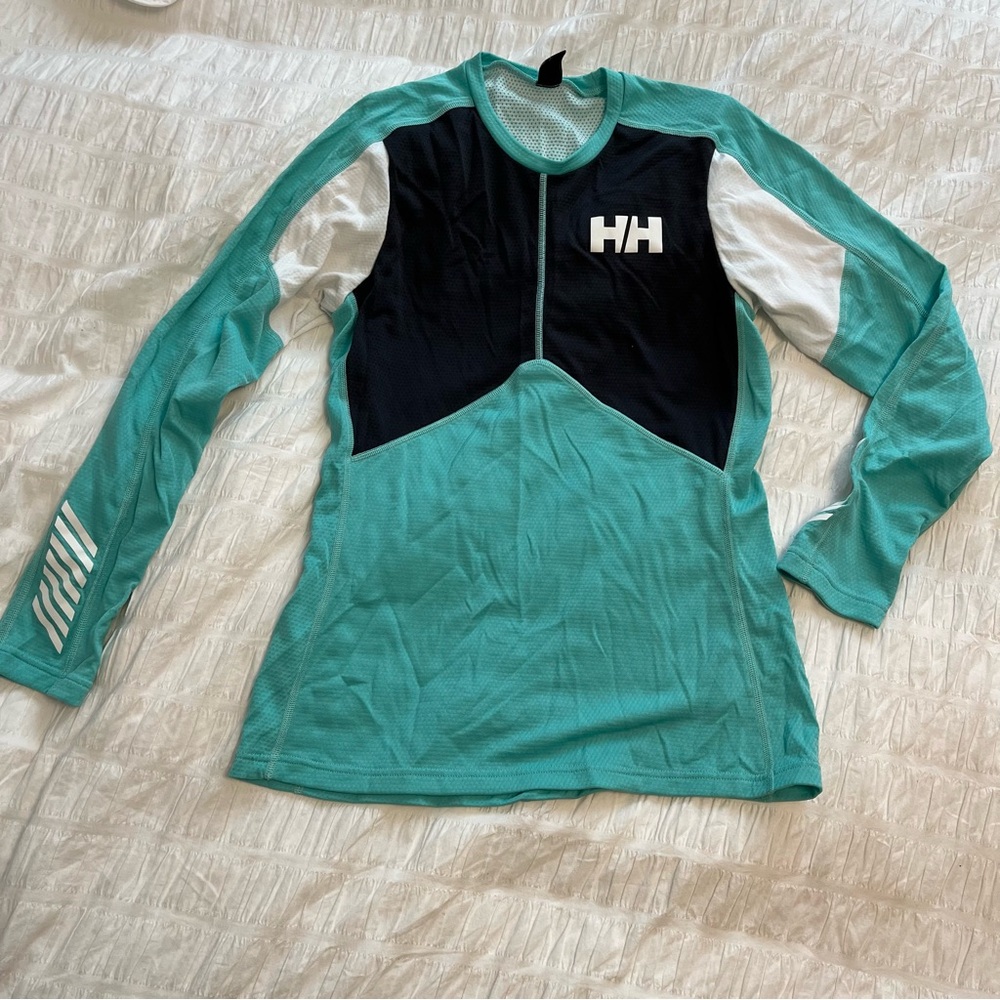 Helly Hansen Women's Teal Long Sleeve Base Layer
